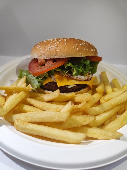 Burger with Drinks